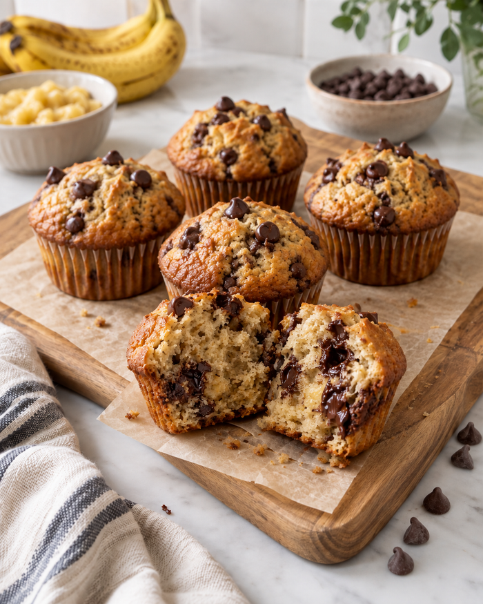 Banana Chocolate Chip Muffins
